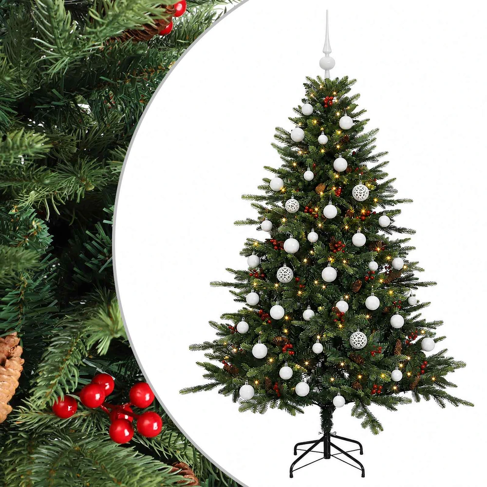 Dirbtinė kalėdinė eglutė su rutuliuku 120 cm 150 LED