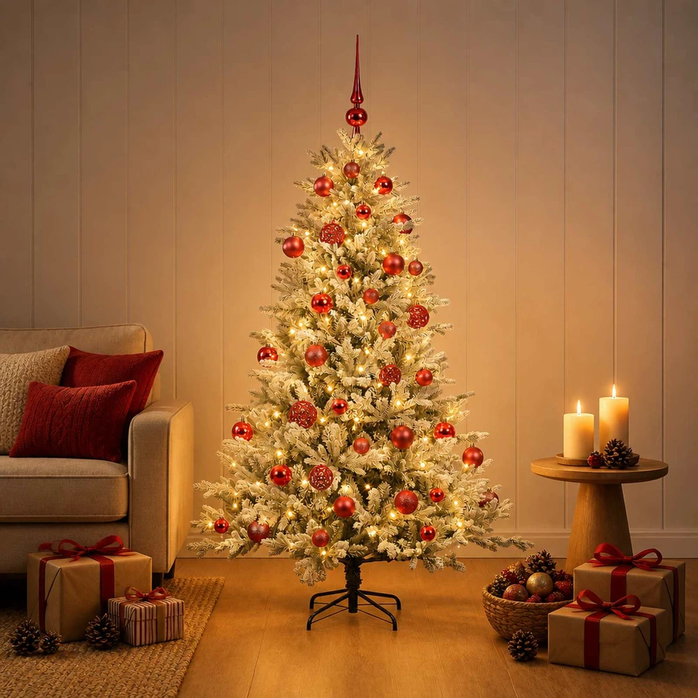 Dirbtinė kalėdinė eglutė su rutuliuku 120 cm 150 LED