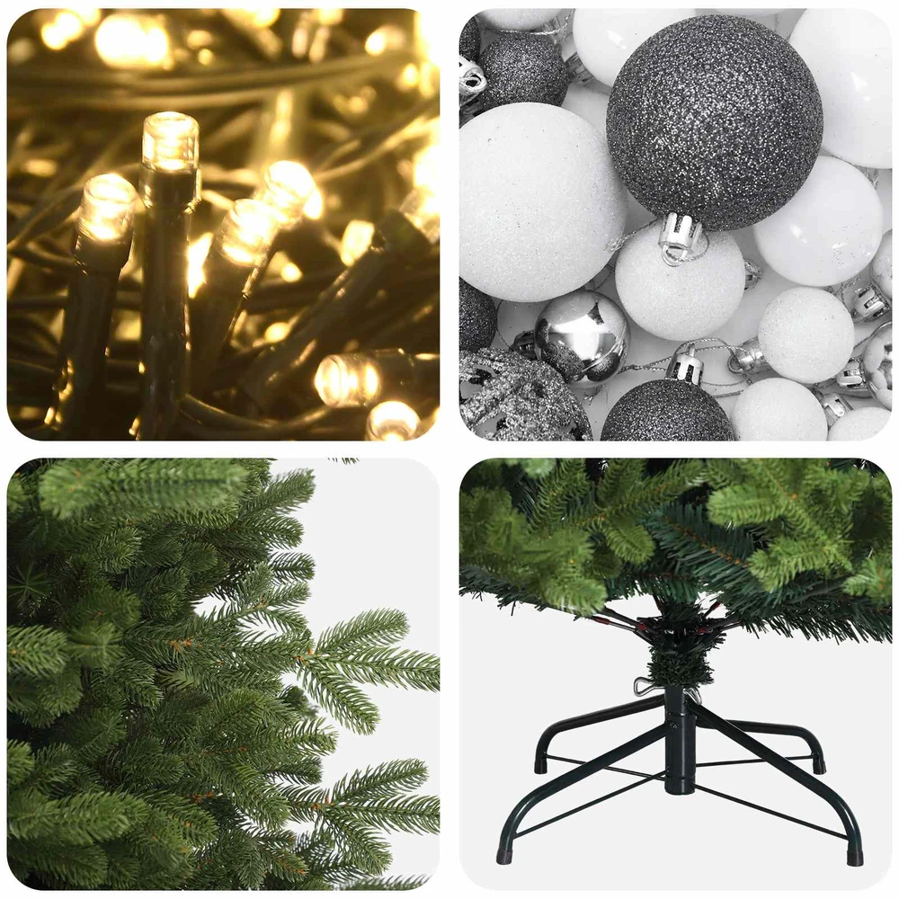 Dirbtinė kalėdinė eglutė su rutuliuku 120 cm 150 LED