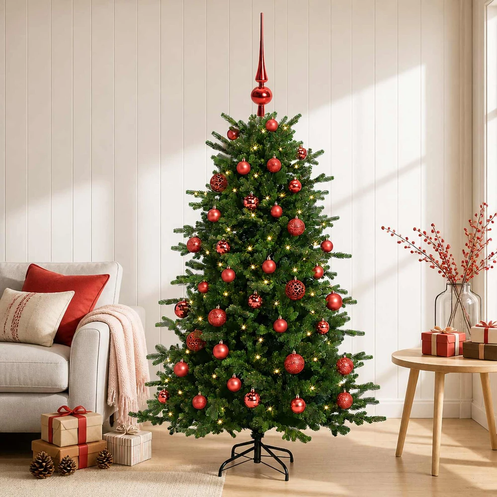 Dirbtinė kalėdinė eglutė su rutuliuku 120 cm 150 LED