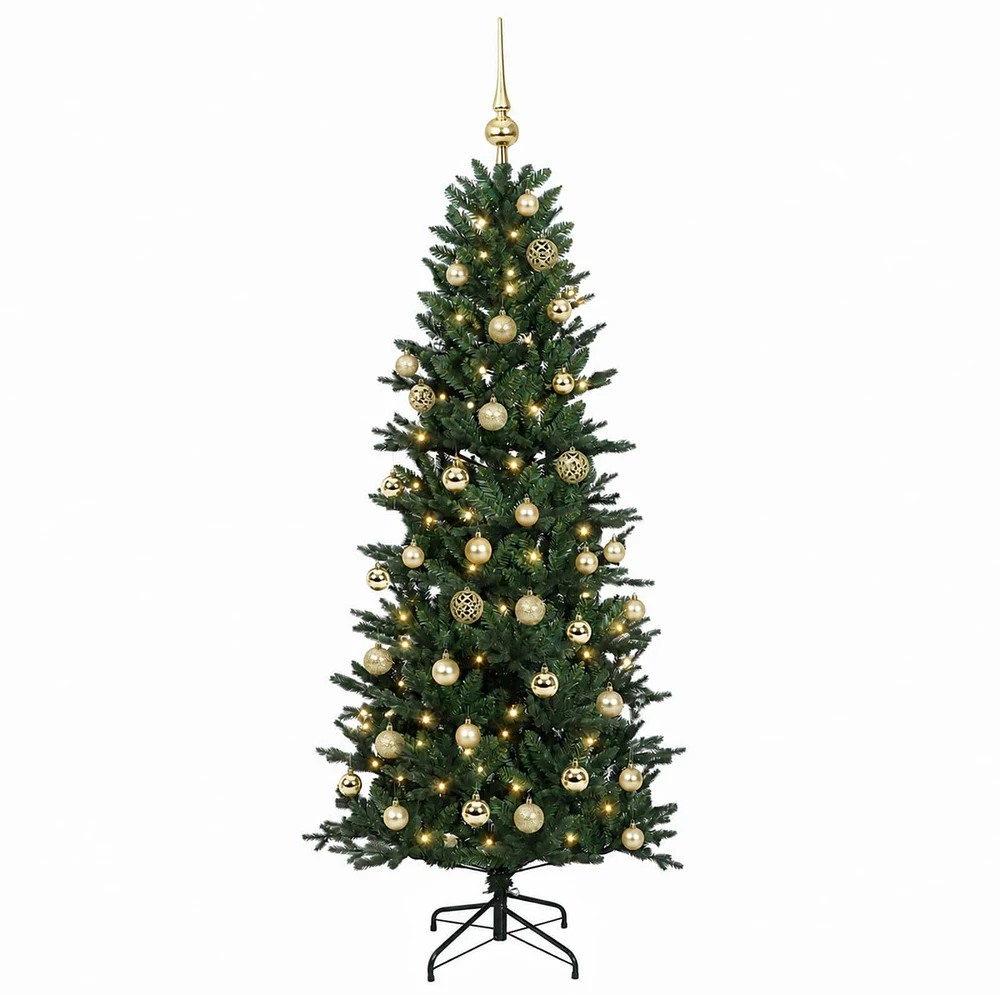 Dirbtinė kalėdinė eglutė su rutuliuku 120 cm 150 LED