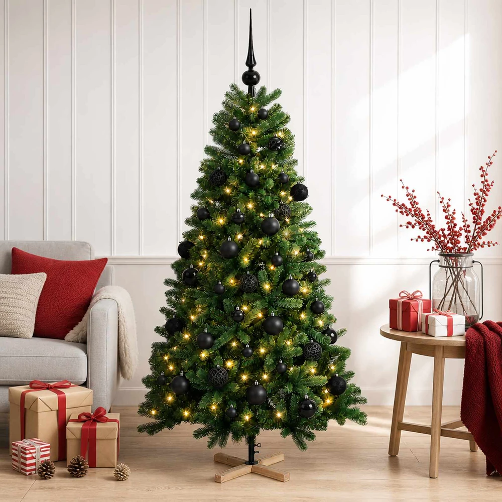 Dirbtinė kalėdinė eglutė su rutuliuku 120 cm 150 LED