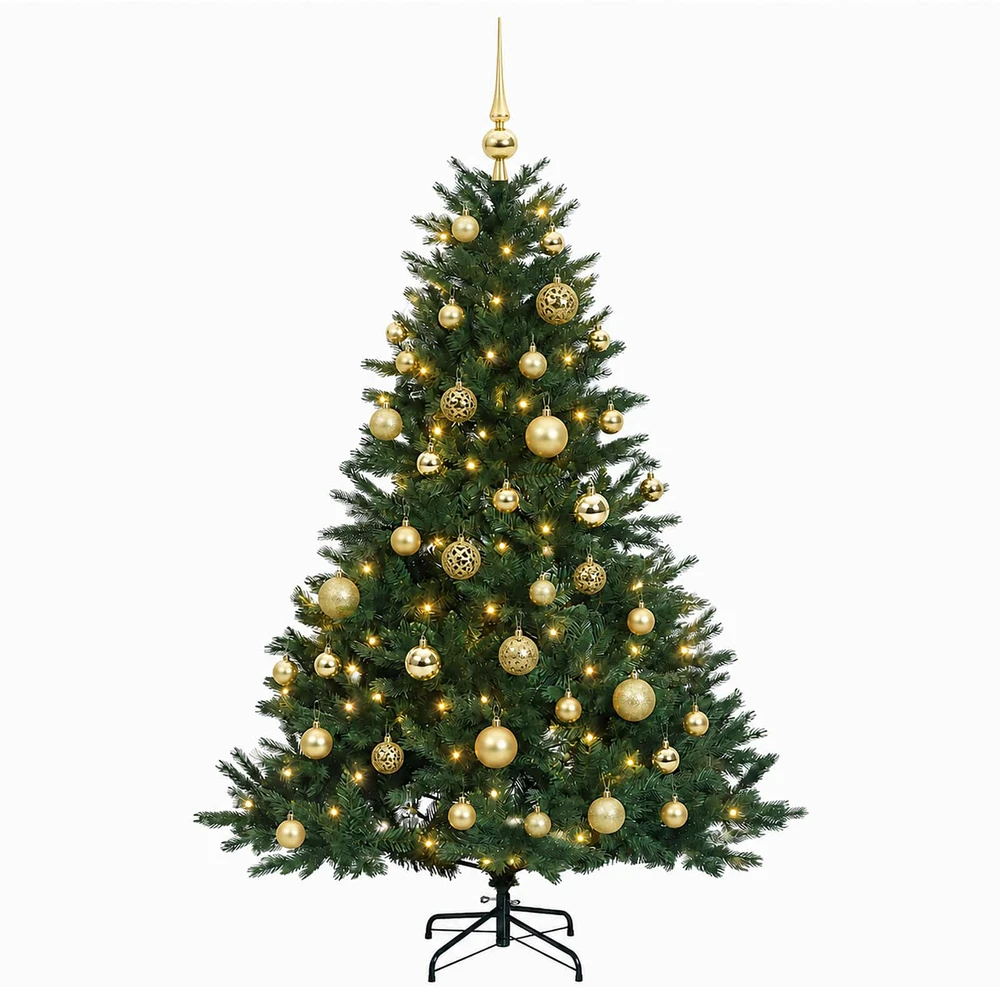 Dirbtinė kalėdinė eglutė su rutuliuku 150 cm 150 LED