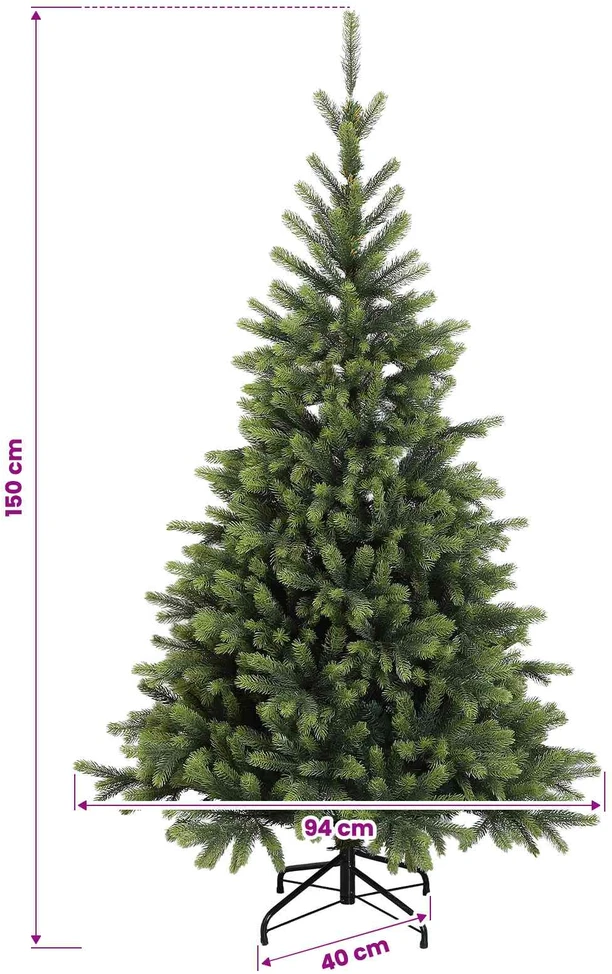 Dirbtinė kalėdinė eglutė su rutuliuku 150 cm 150 LED