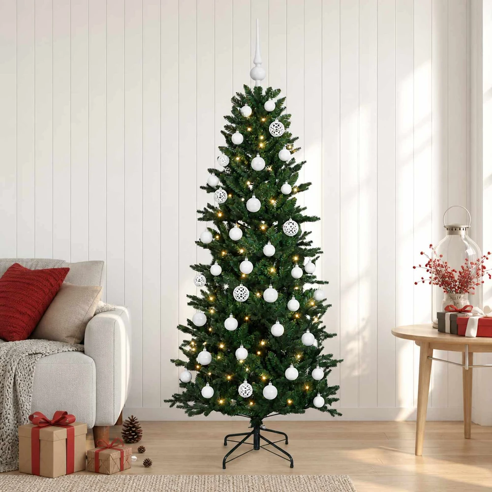 Dirbtinė kalėdinė eglutė su rutuliuku 150 cm 150 LED