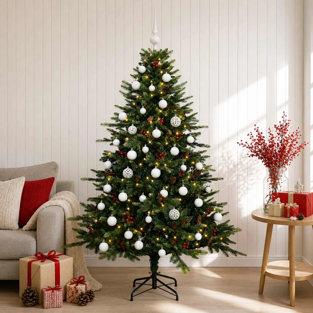 Dirbtinė kalėdinė eglutė su rutuliuku 150 cm 150 LED