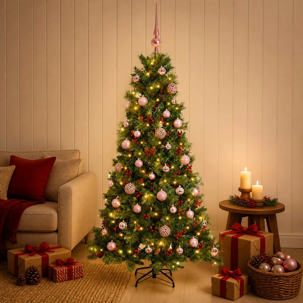 Dirbtinė kalėdinė eglutė su rutuliuku 150 cm 150 LED