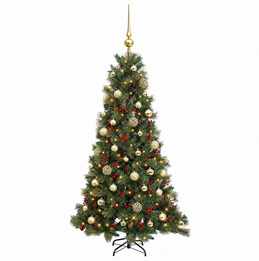 Dirbtinė kalėdinė eglutė su rutuliuku 150 cm 150 LED