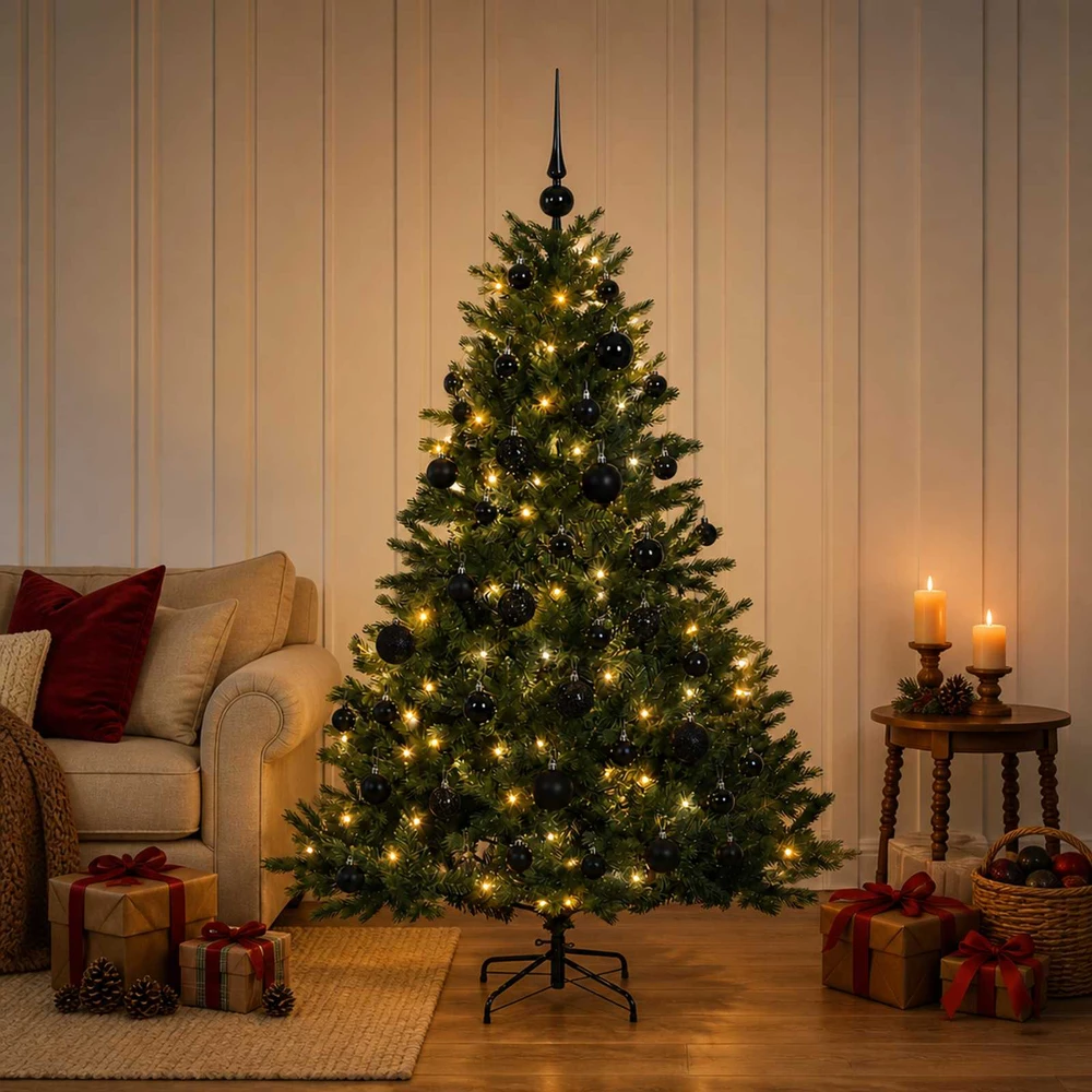 Dirbtinė kalėdinė eglutė su rutuliuku 150 cm 150 LED