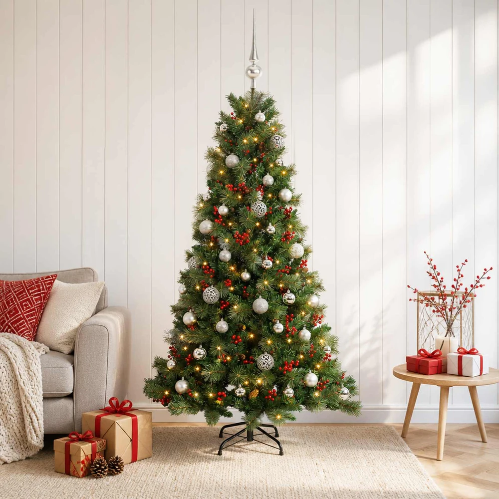 Dirbtinė kalėdinė eglutė su rutuliuku 150 cm 150 LED