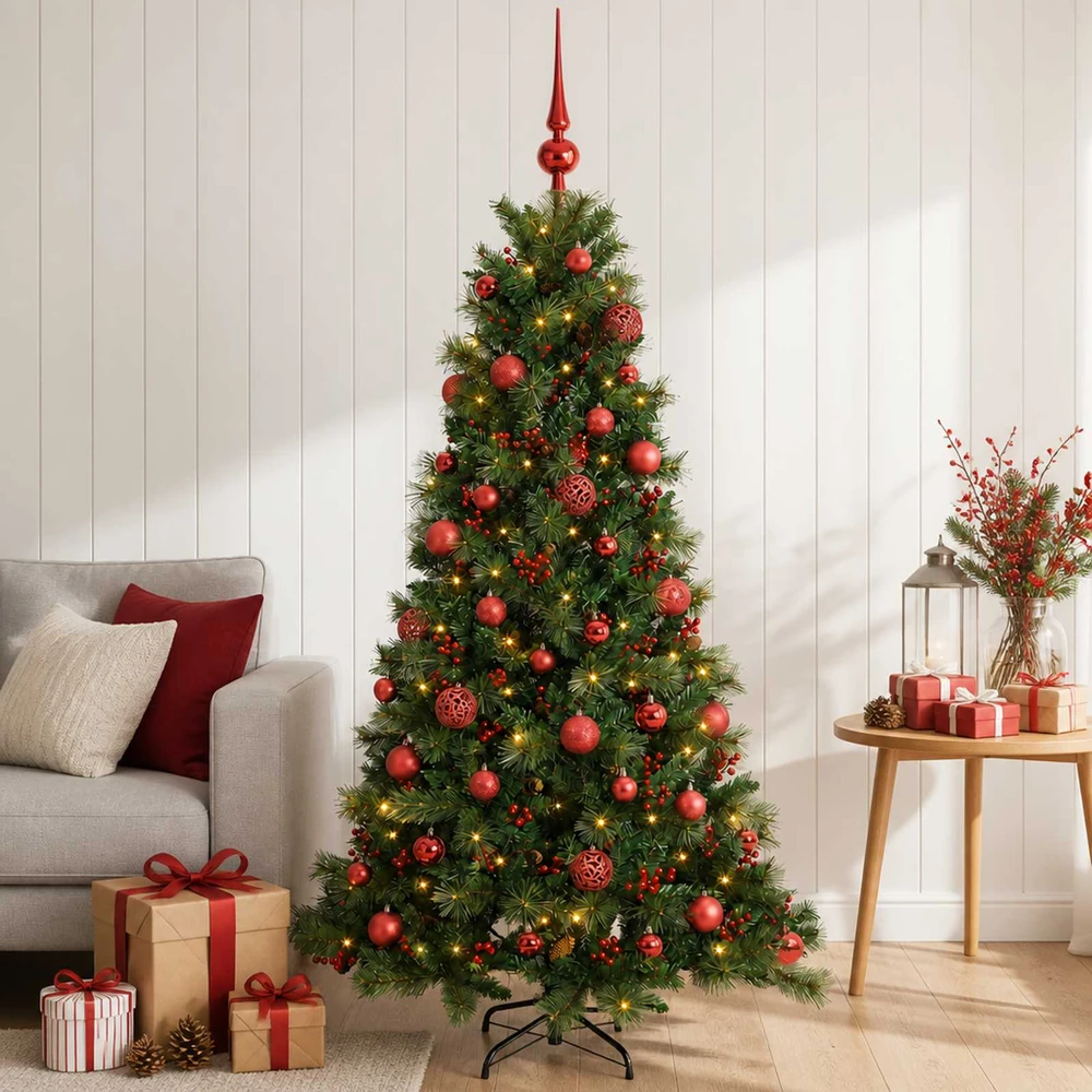 Dirbtinė kalėdinė eglutė su rutuliuku 150 cm 150 LED