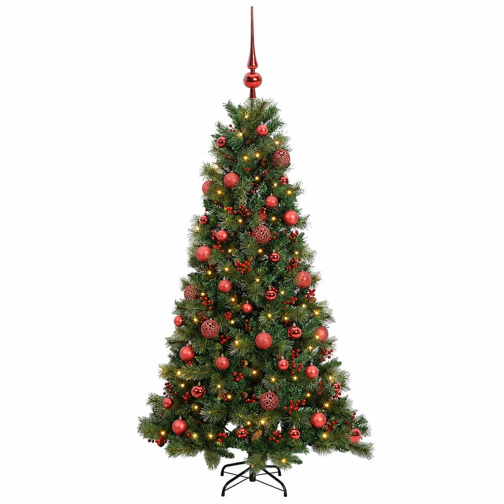Dirbtinė kalėdinė eglutė su rutuliuku 150 cm 150 LED