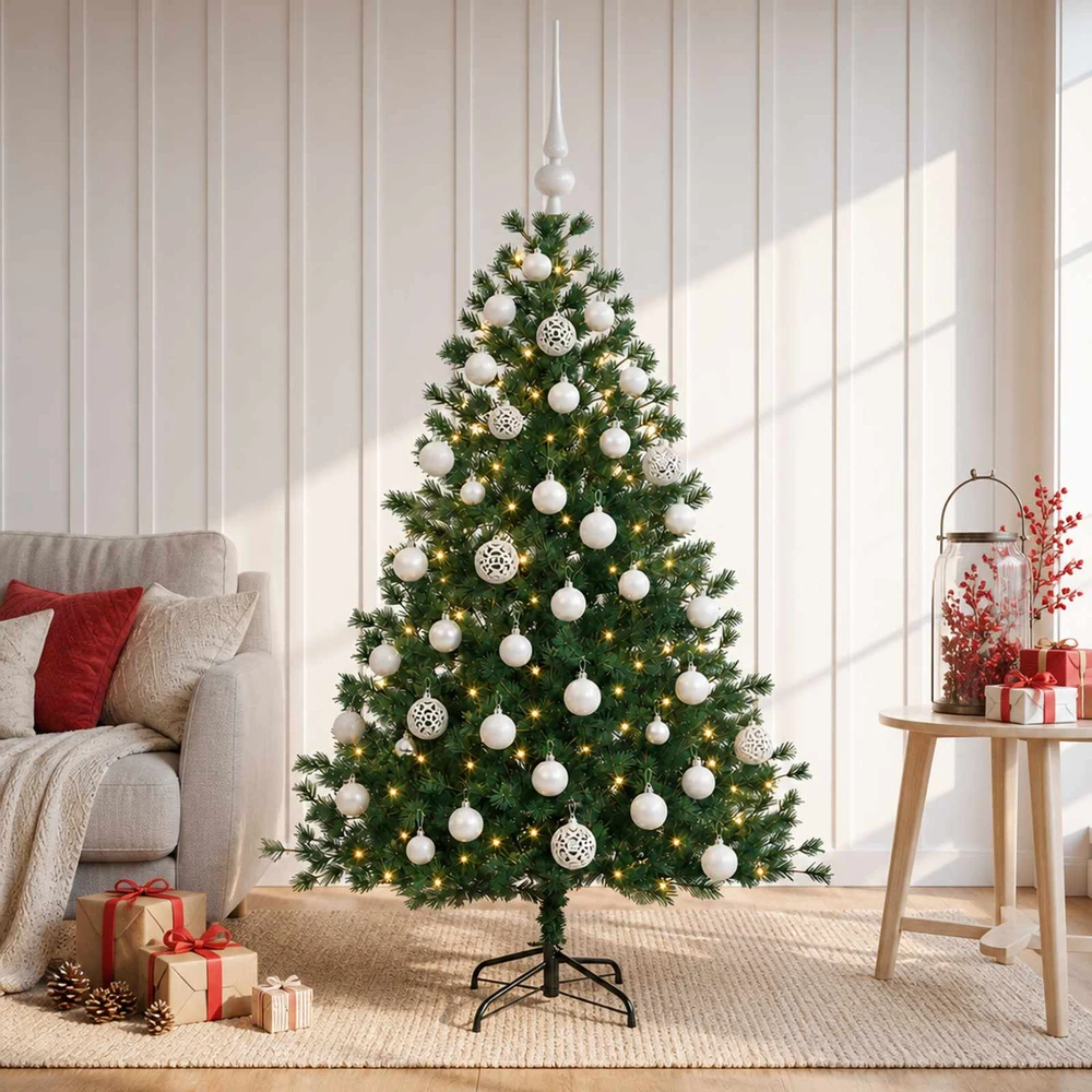 Dirbtinė kalėdinė eglutė su rutuliuku 150 cm 150 LED
