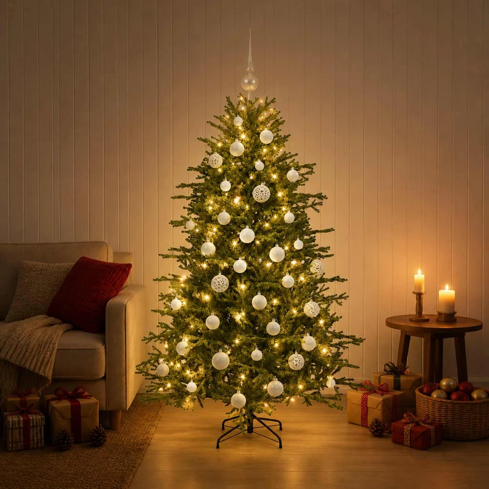 Dirbtinė kalėdinė eglutė su rutuliuku 150 cm 150 LED