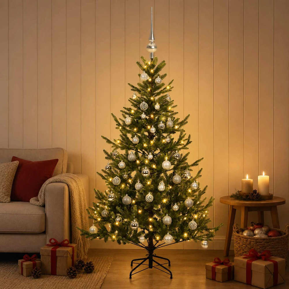 Dirbtinė kalėdinė eglutė su rutuliuku 150 cm 150 LED