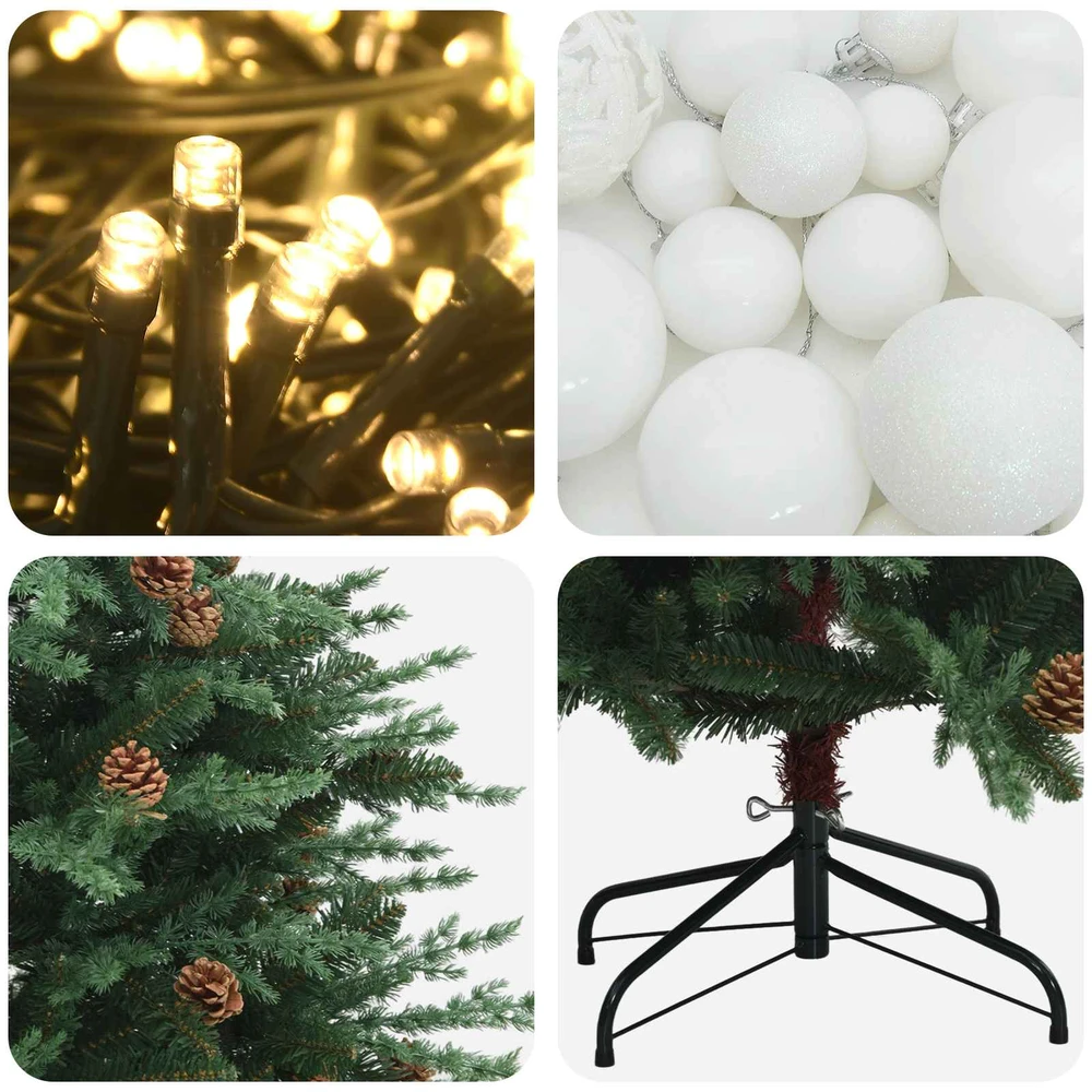 Dirbtinė kalėdinė eglutė su rutuliuku 150 cm 150 LED