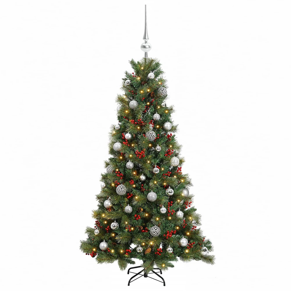 Dirbtinė kalėdinė eglutė su rutuliuku 150 cm 150 LED
