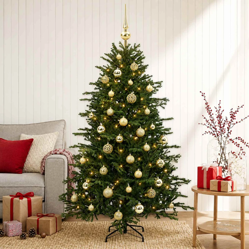 Dirbtinė kalėdinė eglutė su rutuliuku 150 cm 150 LED