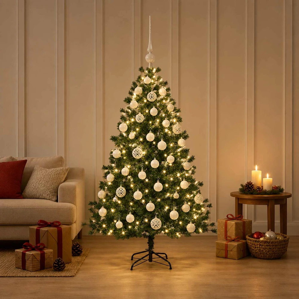 Dirbtinė kalėdinė eglutė su rutuliuku 150 cm 150 LED