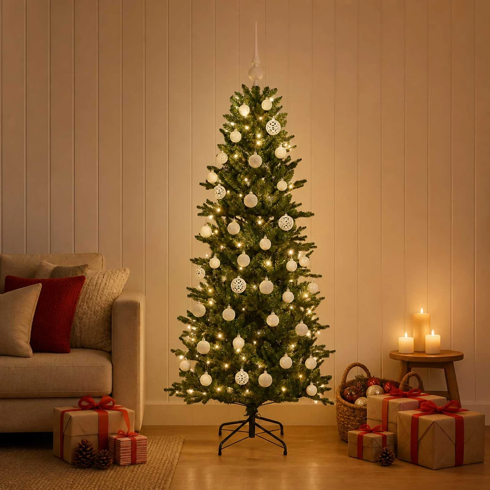 Dirbtinė kalėdinė eglutė su rutuliuku 150 cm 150 LED