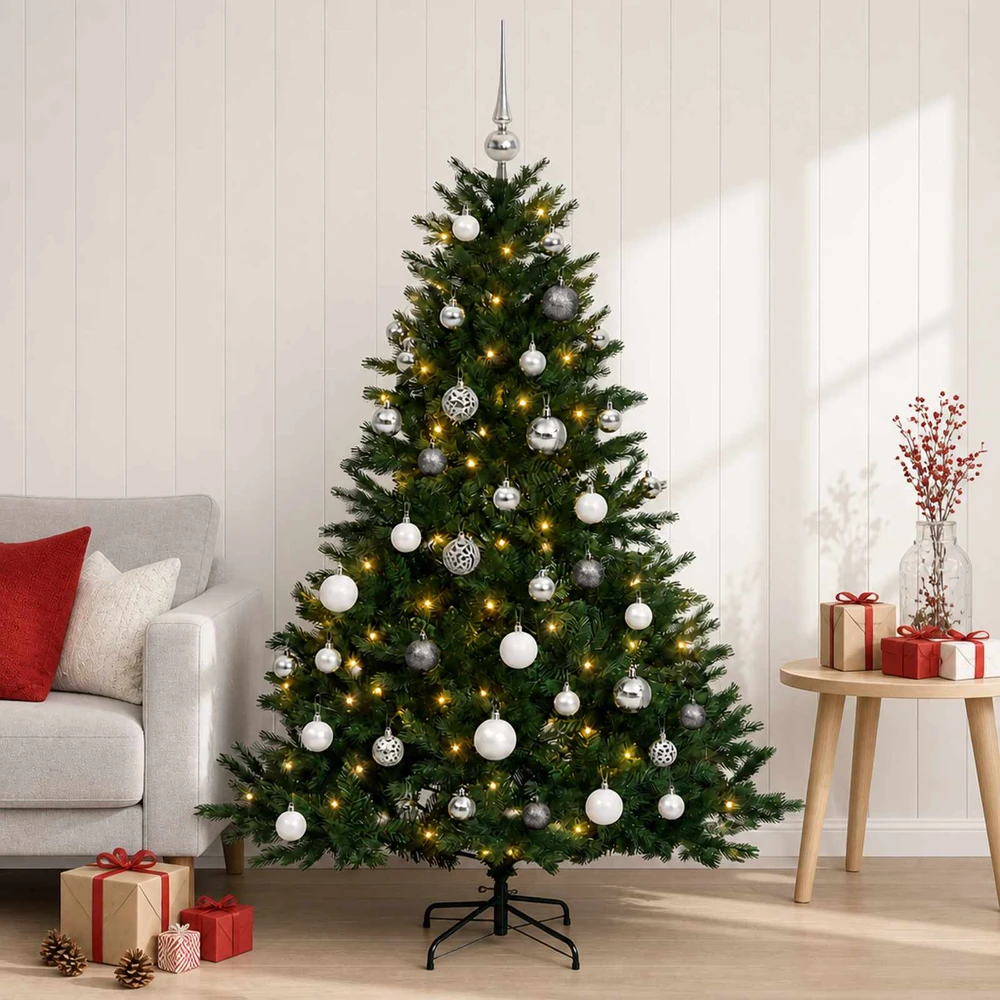 Dirbtinė kalėdinė eglutė su rutuliuku 150 cm 150 LED