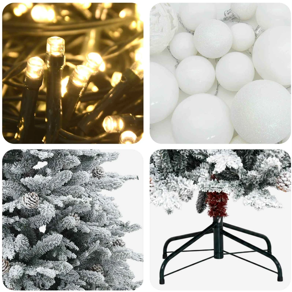 Dirbtinė kalėdinė eglutė su rutuliuku 150 cm 150 LED