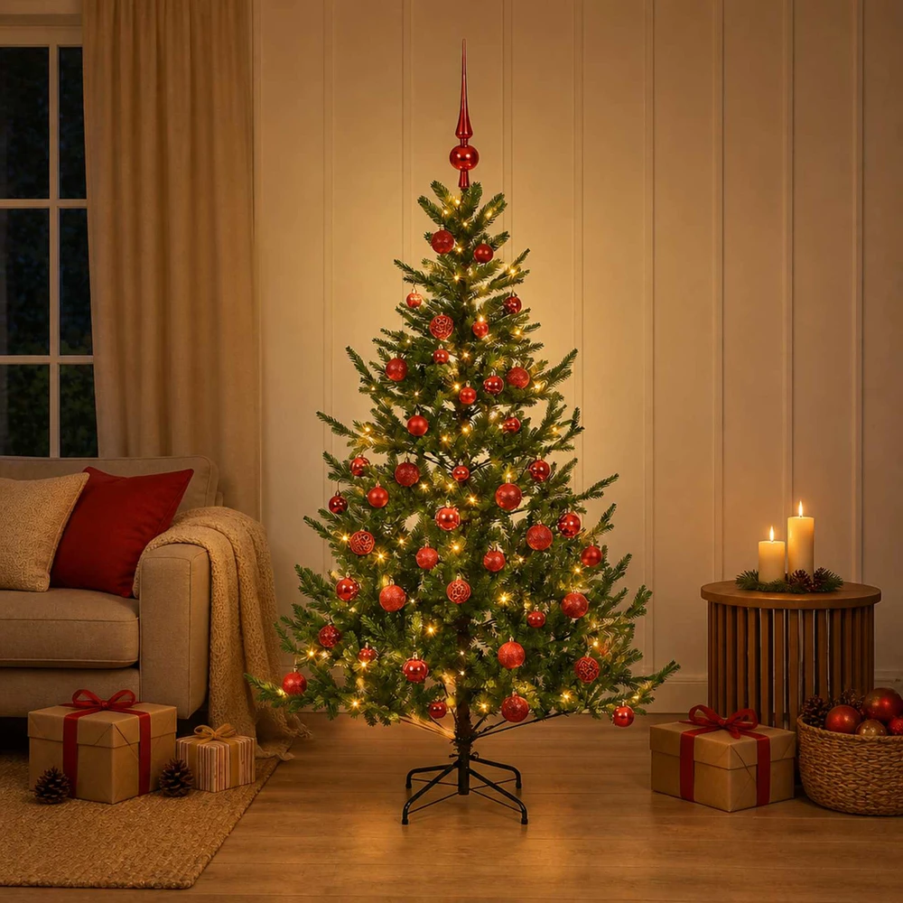 Dirbtinė kalėdinė eglutė su rutuliuku 150 cm 150 LED