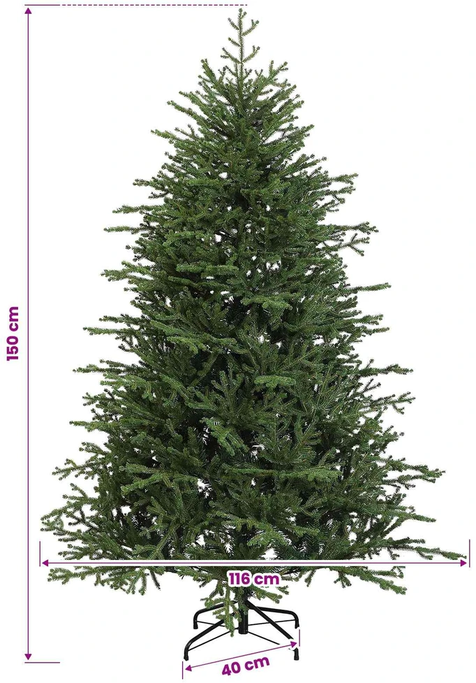 Dirbtinė kalėdinė eglutė su rutuliuku 150 cm 150 LED