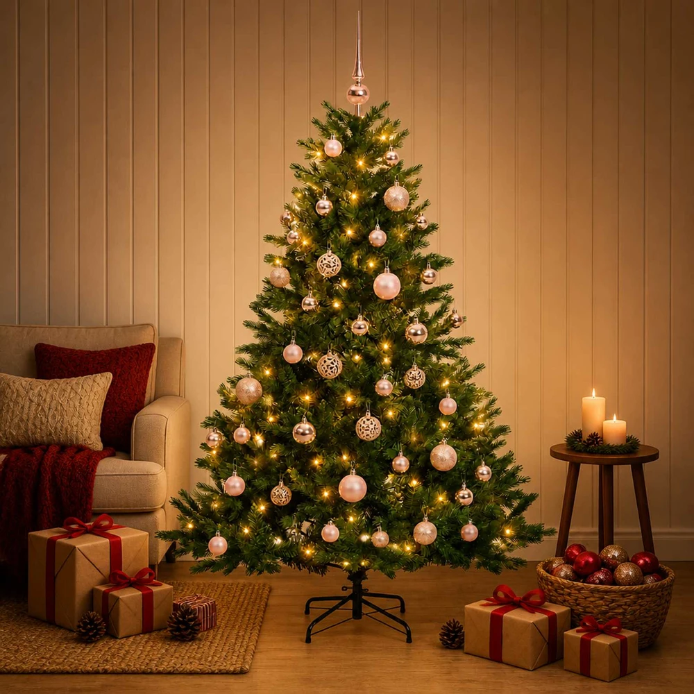 Dirbtinė kalėdinė eglutė su rutuliuku 150 cm 150 LED