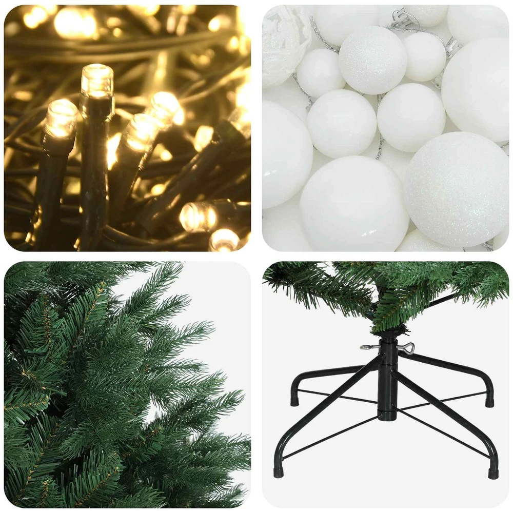 Dirbtinė kalėdinė eglutė su rutuliuku 150 cm 150 LED