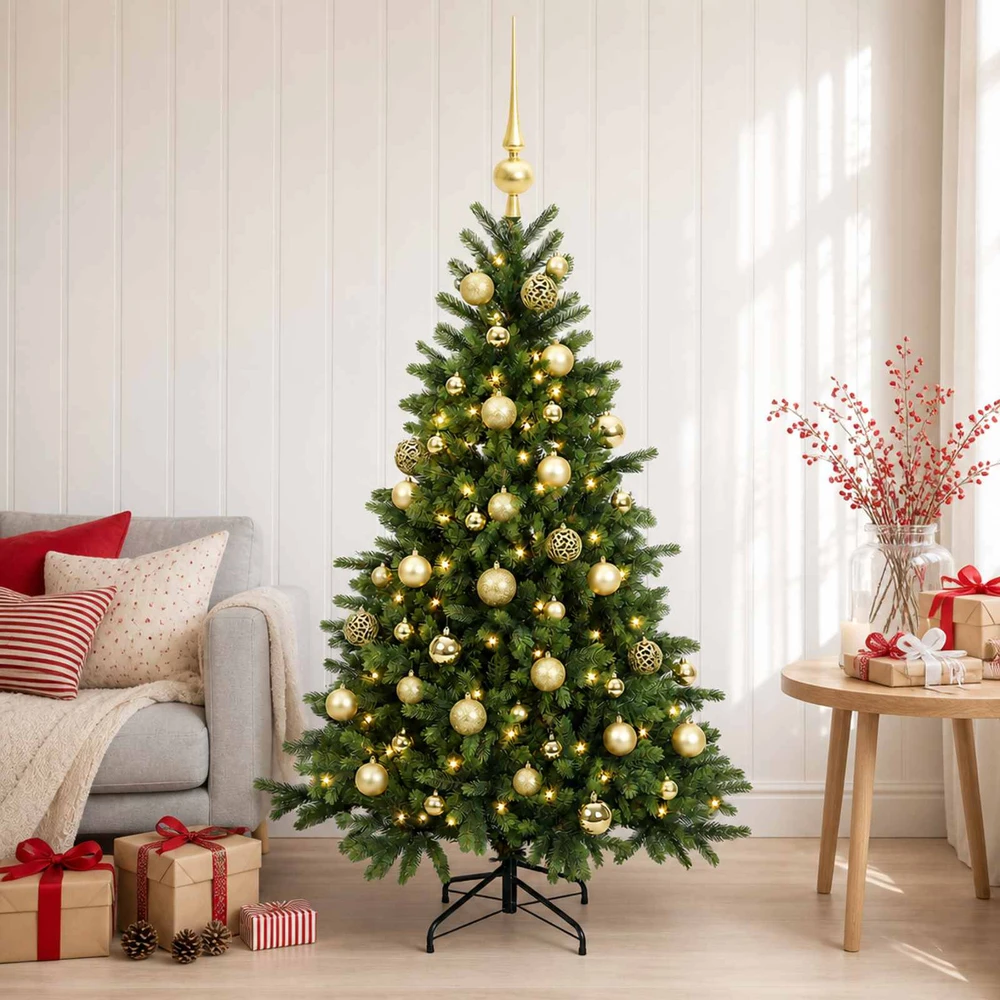 Dirbtinė kalėdinė eglutė su rutuliuku 150 cm 150 LED