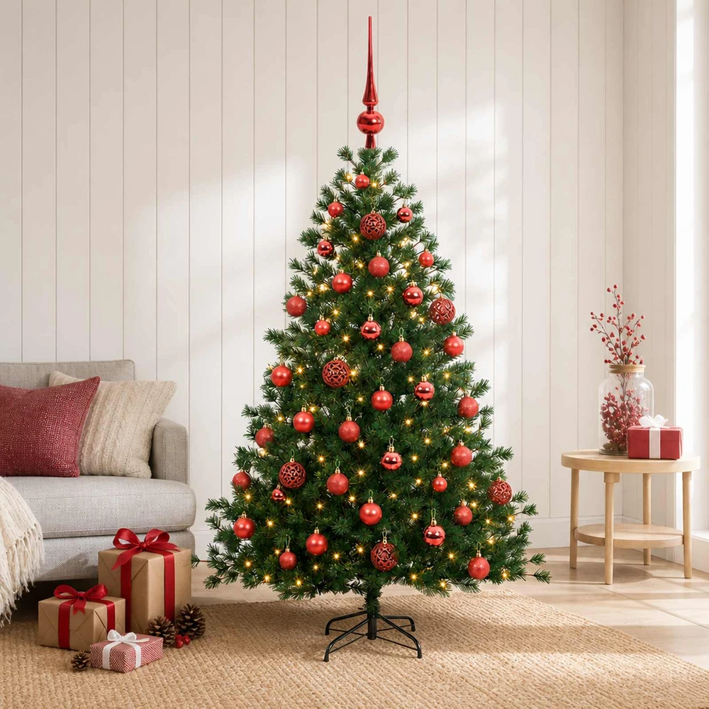 Dirbtinė kalėdinė eglutė su rutuliuku 150 cm 150 LED