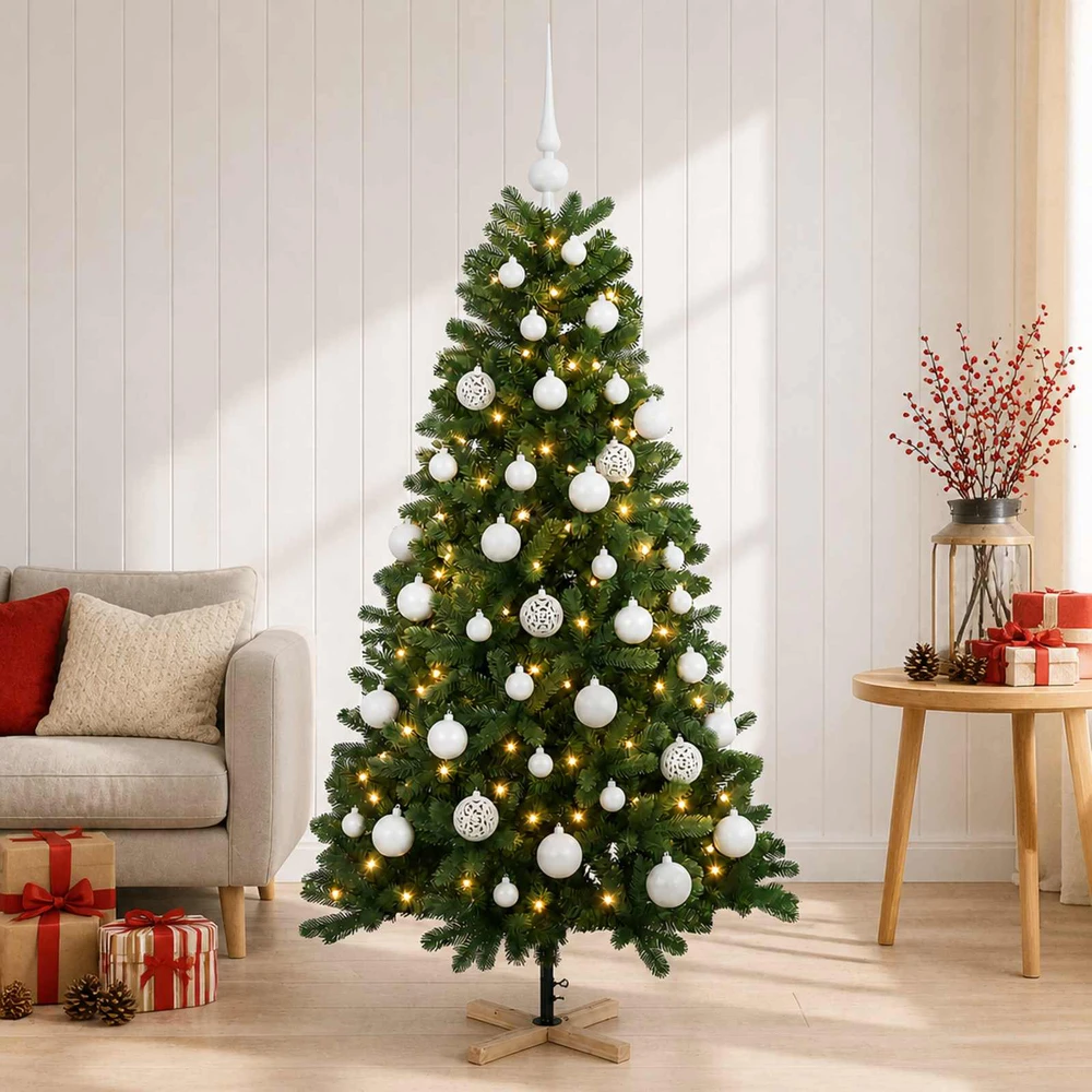 Dirbtinė kalėdinė eglutė su rutuliuku 150 cm 150 LED