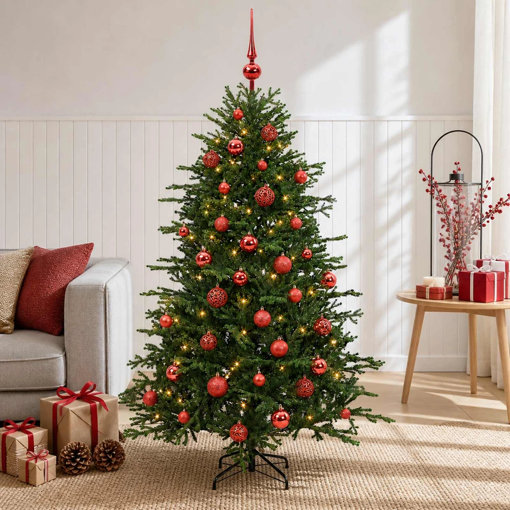 Dirbtinė kalėdinė eglutė su rutuliuku 150 cm 150 LED