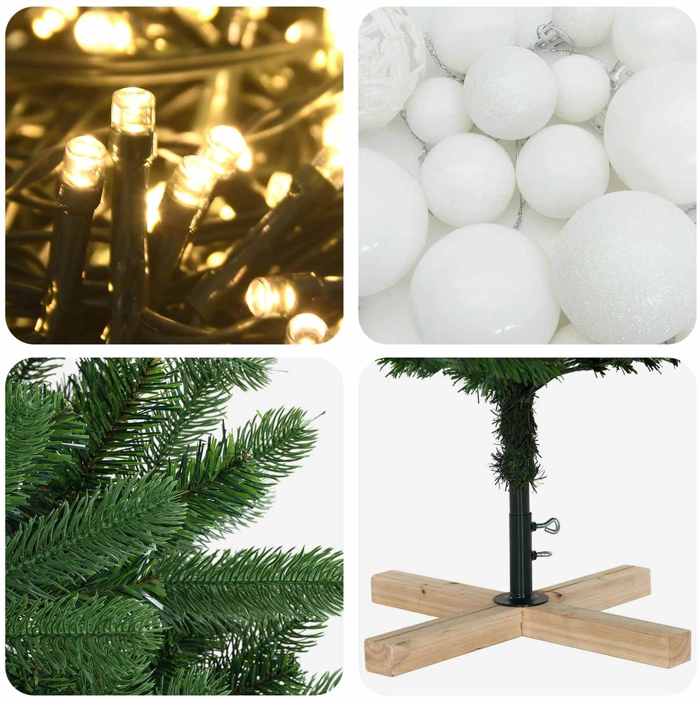 Dirbtinė kalėdinė eglutė su rutuliuku 150 cm 150 LED