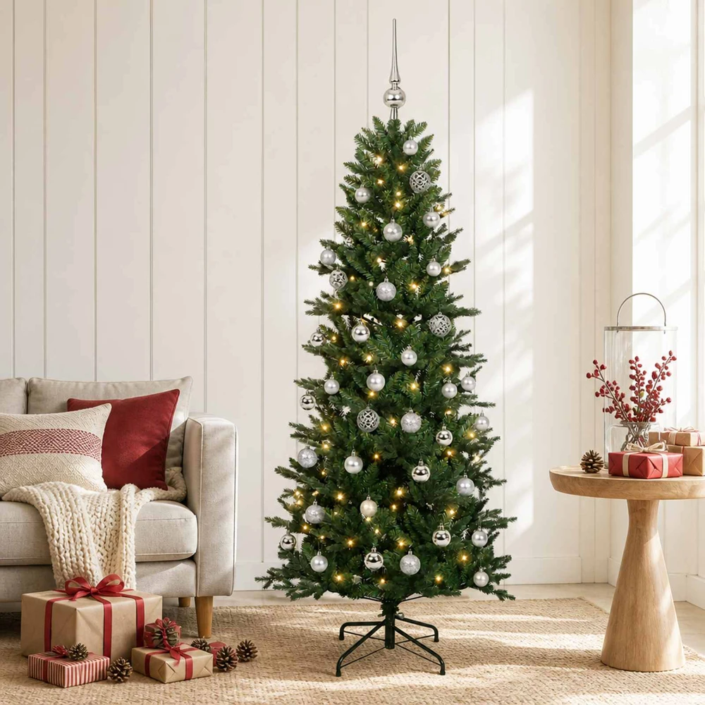 Dirbtinė kalėdinė eglutė su rutuliuku 150 cm 150 LED