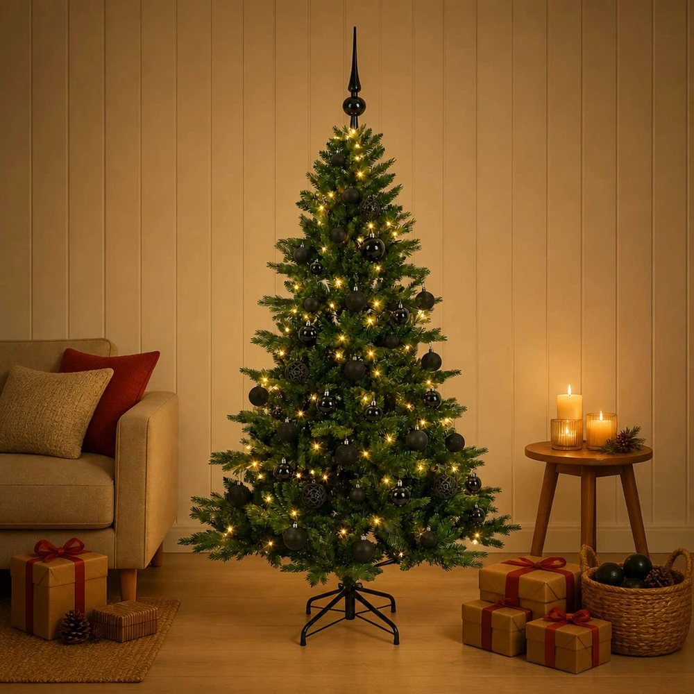 Dirbtinė kalėdinė eglutė su rutuliuku 150 cm 150 LED
