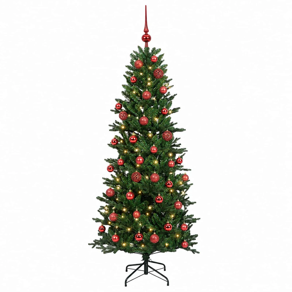 Dirbtinė kalėdinė eglutė su rutuliuku 150 cm 150 LED