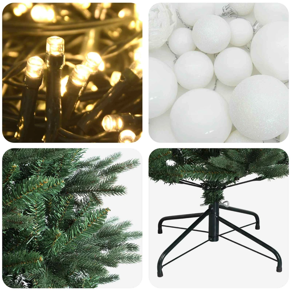 Dirbtinė kalėdinė eglutė su rutuliuku 150 cm 150 LED