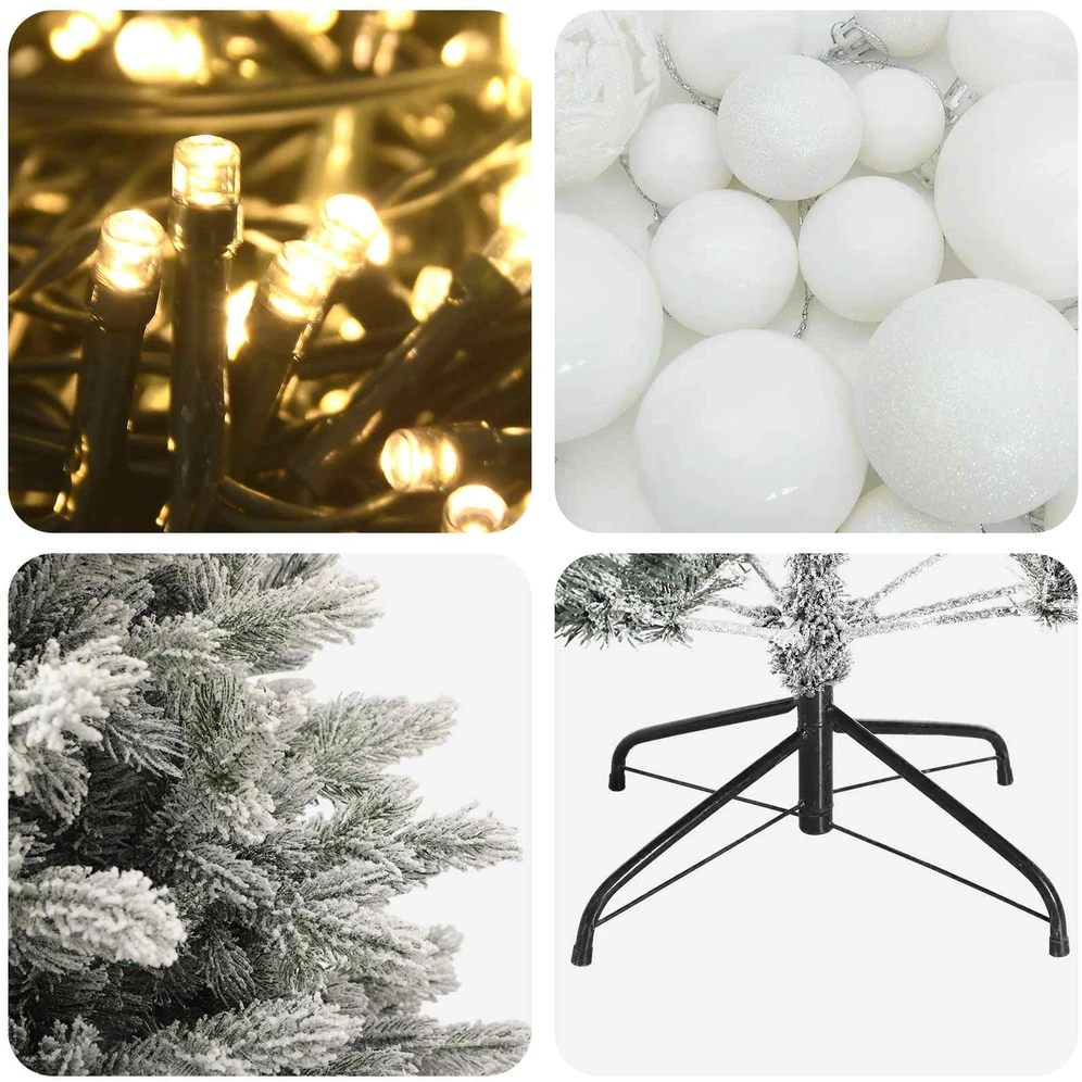 Dirbtinė kalėdinė eglutė su rutuliuku 150 cm 150 LED