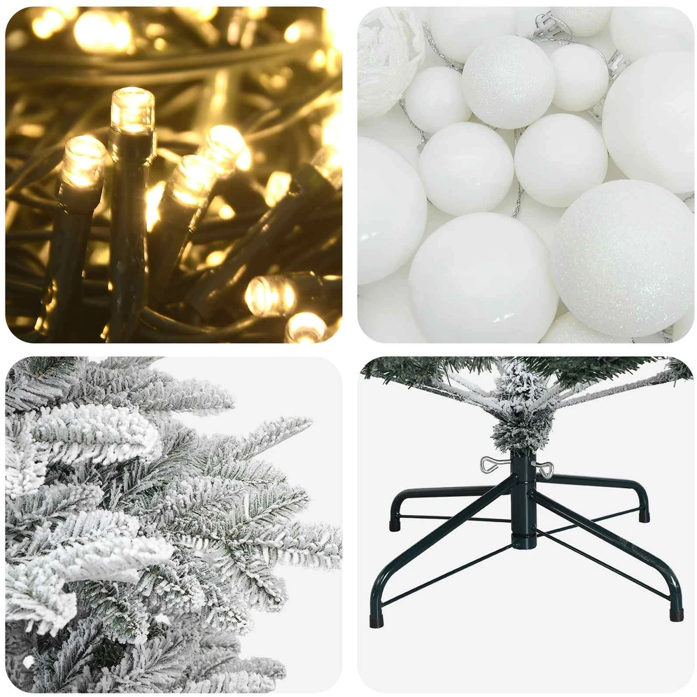 Dirbtinė kalėdinė eglutė su rutuliuku 150 cm 150 LED