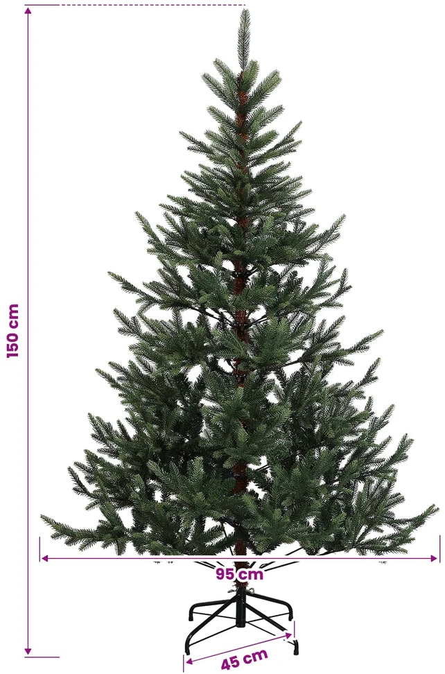 Dirbtinė kalėdinė eglutė su rutuliuku 150 cm 150 LED