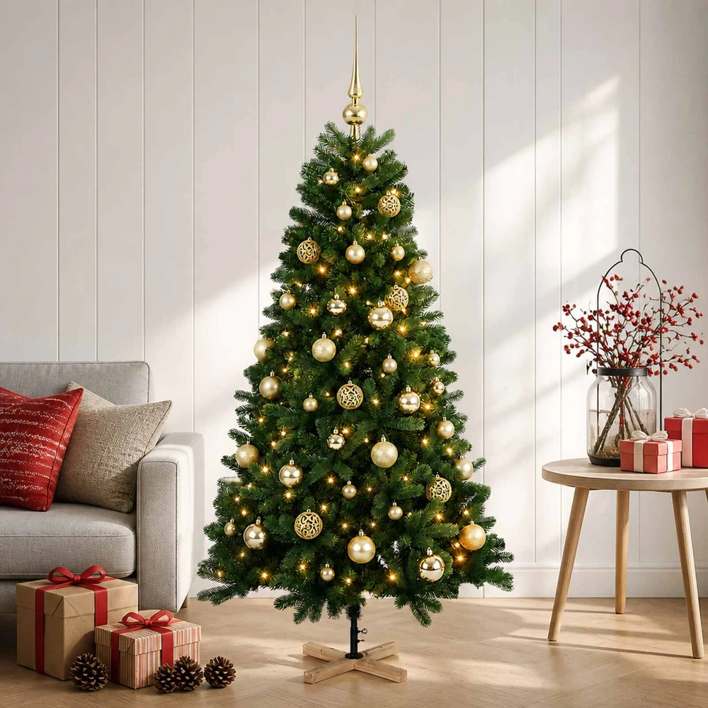Dirbtinė kalėdinė eglutė su rutuliuku 150 cm 150 LED