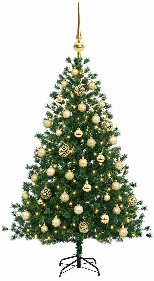 Dirbtinė kalėdinė eglutė su rutuliuku 150 cm 150 LED