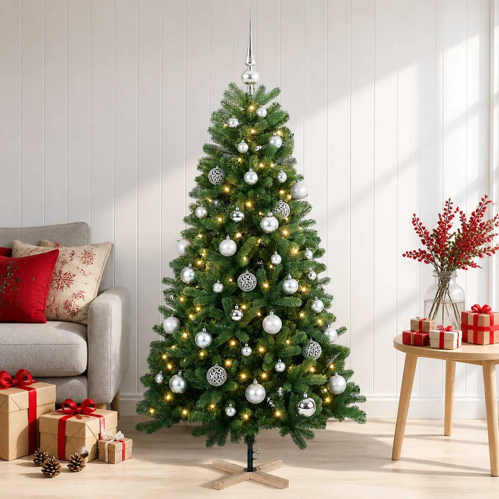 Dirbtinė kalėdinė eglutė su rutuliuku 150 cm 150 LED