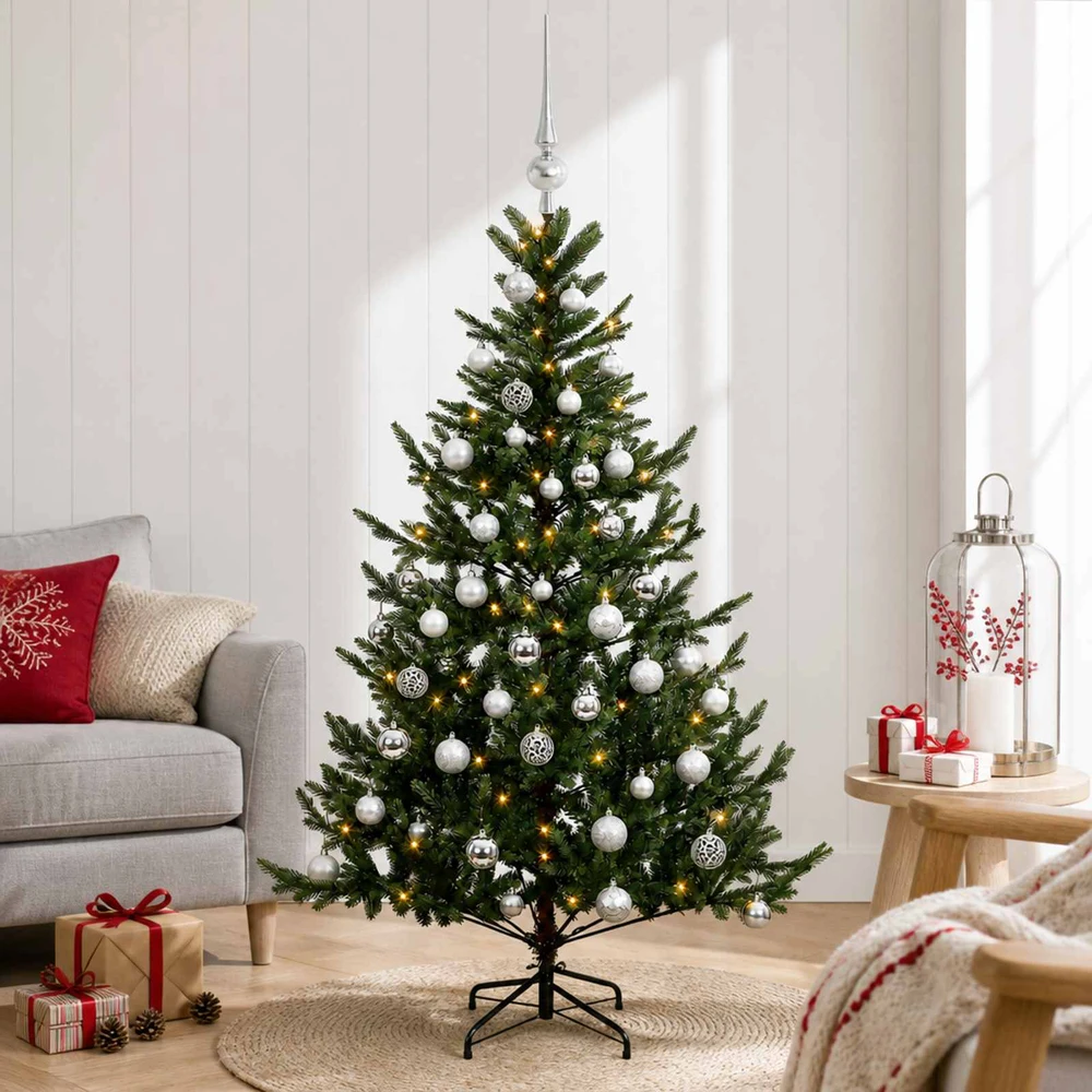 Dirbtinė kalėdinė eglutė su rutuliuku 150 cm 150 LED