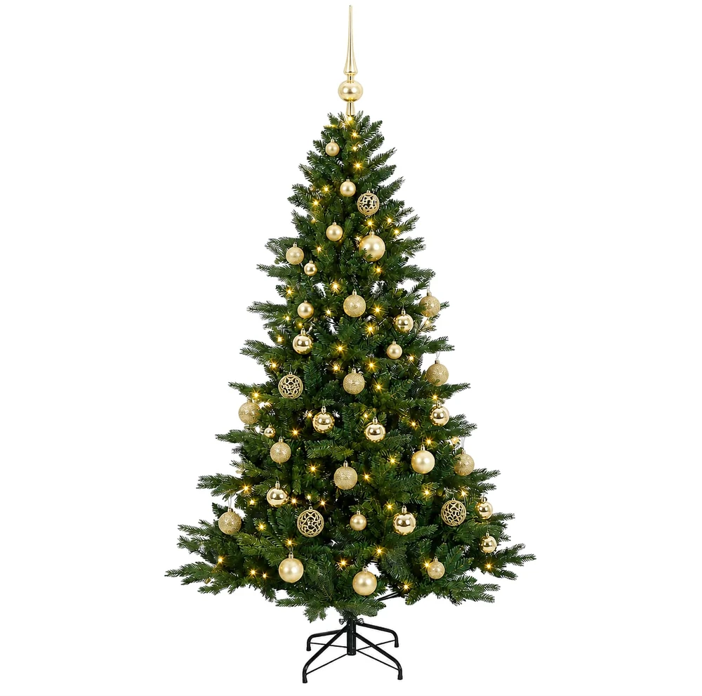 Dirbtinė kalėdinė eglutė su rutuliuku 150 cm 150 LED