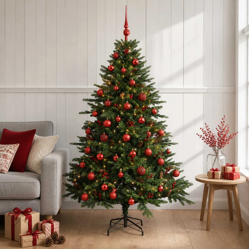 Dirbtinė kalėdinė eglutė su rutuliuku 150 cm 150 LED