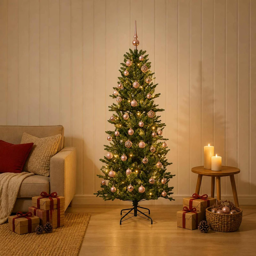 Dirbtinė kalėdinė eglutė su rutuliuku 150 cm 150 LED
