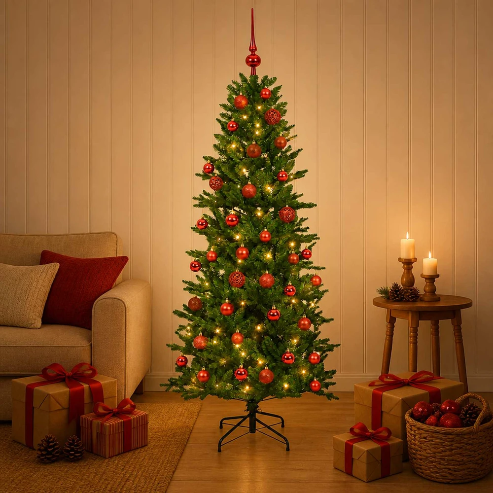 Dirbtinė kalėdinė eglutė su rutuliuku 150 cm 150 LED